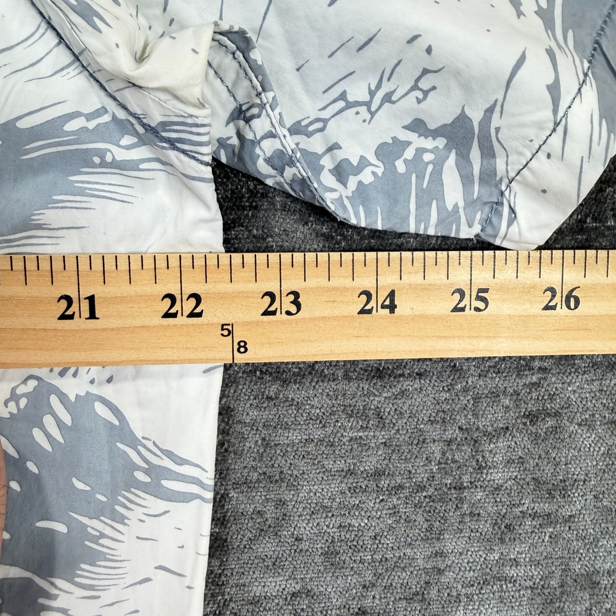 Tori Richard 56 Honolulu Shirt Wave Print Cotton Gray White Large View 5