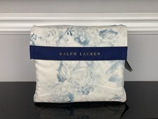 Ralph Lauren Rue Boheme Collection Josette Duvet Cover Jacquard Cream Blue KING