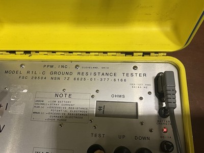 PPM GROUND RESISTANCE TESTER MODEL: R1L-C WITH CASE POWERS ON