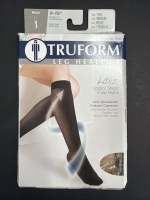 TRUFORM Lites Ladies' Sheer Knee High 8-15mmHg (Beige) Medium