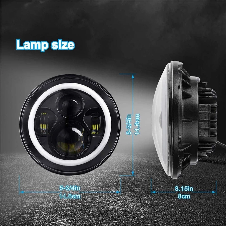5.75"/5-3/4 Motorcycle Projector LED Light Headlight For Honda Shadow Spirit 750 - Изображение 3 из 4