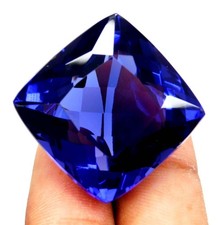 Certified 79.20 Ct Natural Tanzanite Gemstone   Blue Tanzania Cushion Cut Loose
