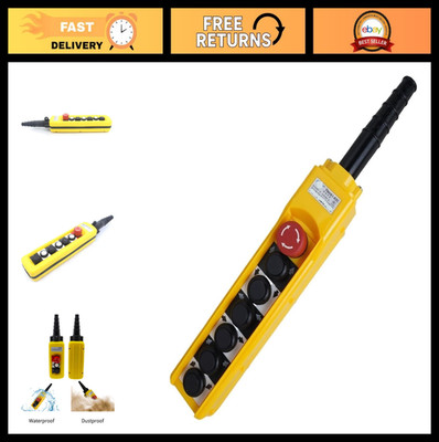6-Way Push Button Switch for Crane Control Station, 500V 5A Lifting Pendant Cont