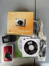 Canon PowerShot A3300is Red 16.0 MP Digital Camera w/ Battery Charger Box Works