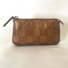 GUCCI GG Supreme Coin Case with Key Ring and Box, Excellent Condition