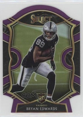 2020 Panini Select Concourse Purple Prizm Die-Cut Bryan Edwards Rookie RC 4a0