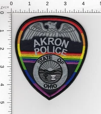 AKRON ( LGBTQ PRIDE )  OHIO ^^^ COLLECTIBLE POLICE EMBROIDERED PATCH