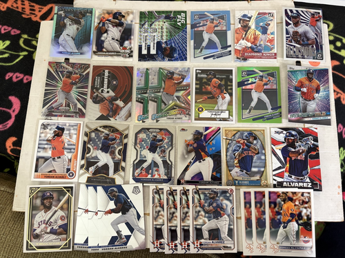 Yordan Alvarez (65) Baseball Cards Lot Base Inserts Houston Astros ...