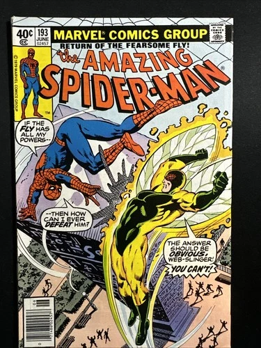 Amazing Spider-Man #193 1979 MARK JEWELERS Insert Marvel 1st Print VG/Fine
