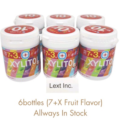 LOTTE XYLITOL Gum 7+X Fruit Flavor Assorted bottle【6bottles×133g