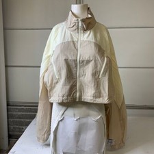 Garage Cropped Windbreaker Jacket Women's Size L Pebble Gray