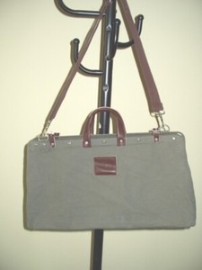 Line of Trade Large Weekender Carryall Charcoal/Leather/Canvas Bag