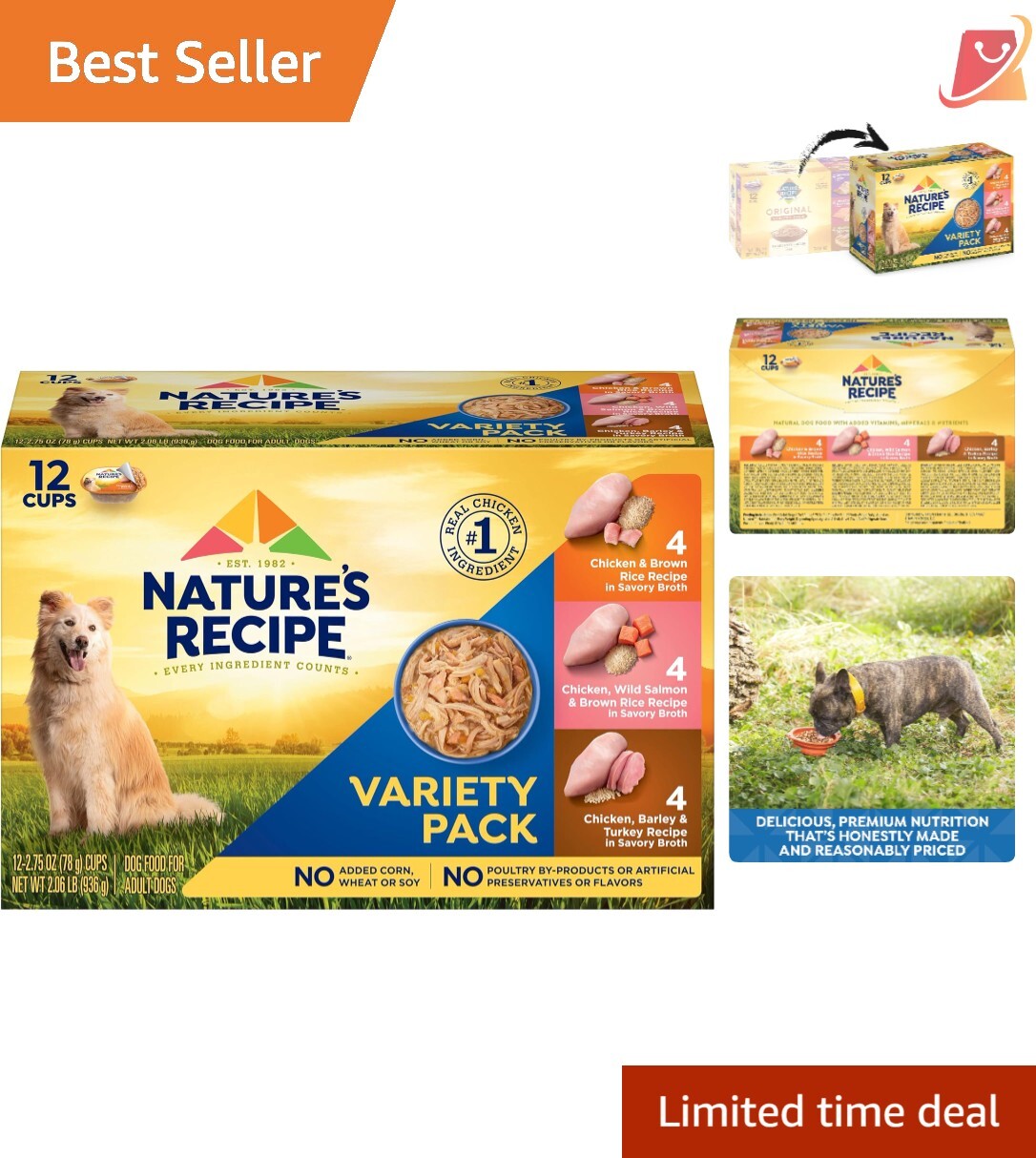 Variety Pack Natural Cups 12 X 2.75 Oz  Nutrition Adult