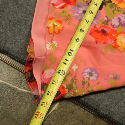 Coldwater Creek Floral Silk Chiffon Sleeveless Maxi Dress Tie Back Pink 10 - Picture 21 of 23