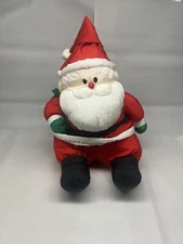 Vintage Stuffins Inc Santa Claus Parachute Material Plush Figure Christmas 1980s