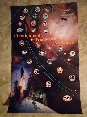 NASA Manned Flight Awareness International Space Station Shuttle  Poster 21''x33''