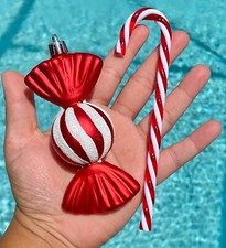 Christmas Peppermint Ornaments Candy Cane 16 PC Set Tree Home Decor Lot
