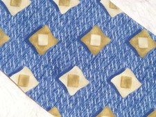 57"x 3.75" George Machado ZYLOS Blue Geometric 100% Silk Necktie USA Made