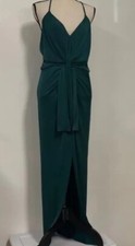 Fashion Nova Feeling The Attraction Maxi Sleeveless Dress Hunter Green SZ Large