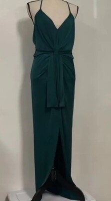 Fashion Nova Feeling The Attraction Maxi Sleeveless Dress Hunter Green SZ  Large | eBay