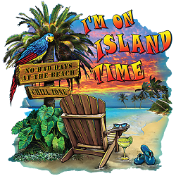 ALTRA T Shirt dalla S alla 2XL 3XL ISLAND TIME relax resort neon divertimento adulto