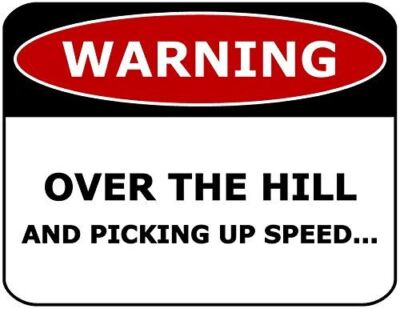 PCSCP Warning Over The Hill And Picking Up Speed 11 inch by 9.5 inch Laminated F