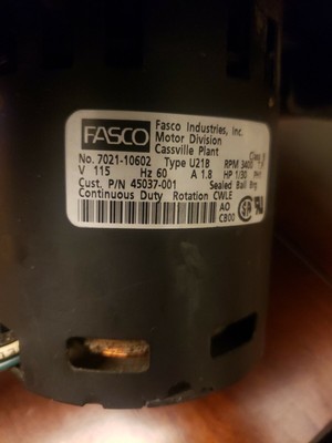 FASCO Lennox Armstrong Furnace Inducer Motor 7021-10602 45037-001 7021-10602