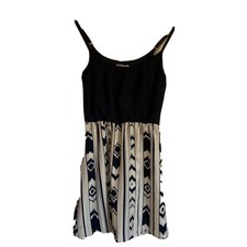 Charlotte Russe Navy/Cream Sundress Sz Small