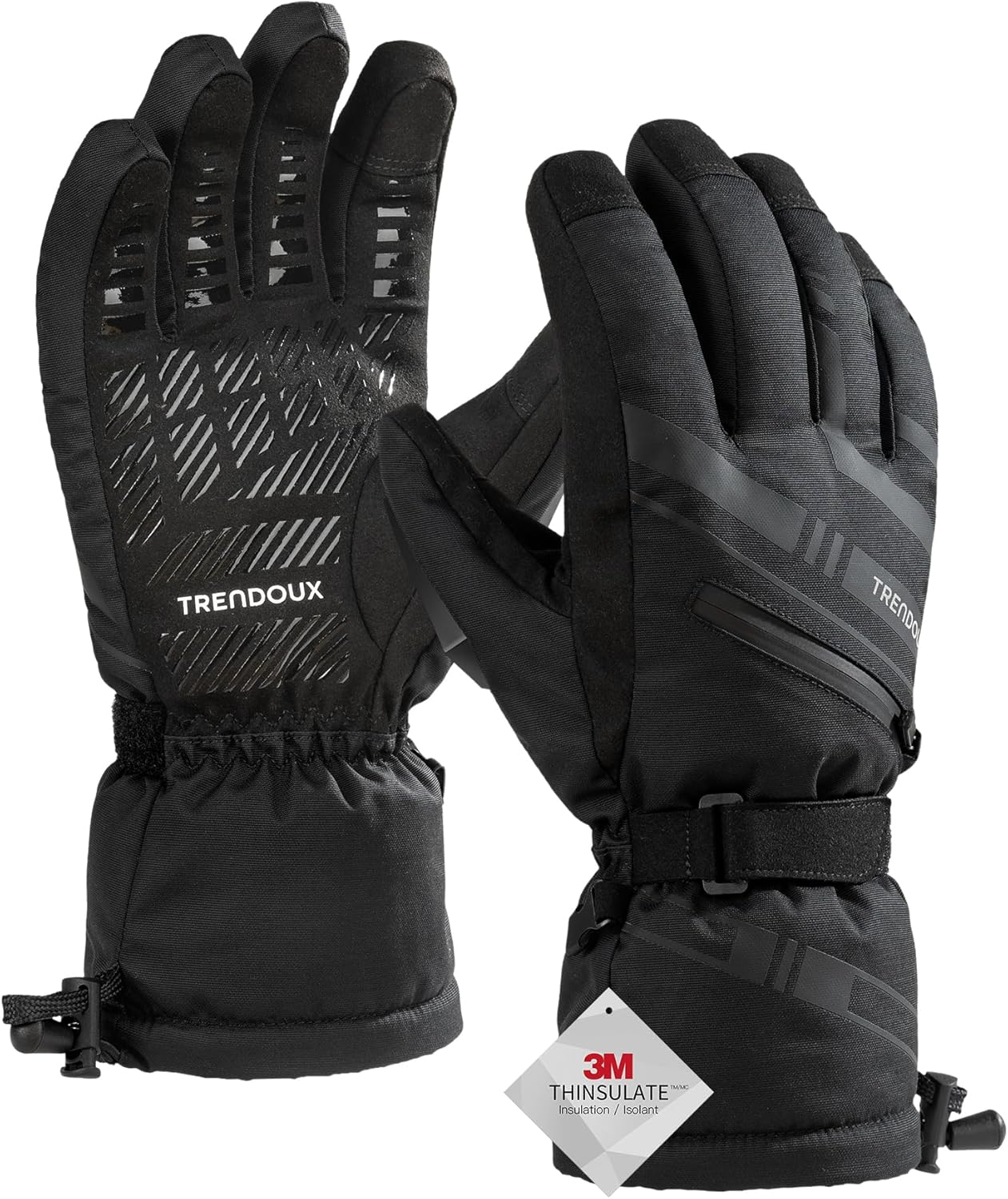Winter Gloves Ski Waterproof: 3M Thinsulate -40℉ Windproof Warm Men Women Insula-image