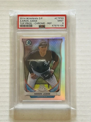 AARON JUDGE 2014 Bowman Draft Chrome Refractor RC #39 PSA 9 Yankees