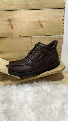 Rockport Men\'s Brown Leather Boots - Size 11 Rockport Trutech Hydro Shield Brown Leather Waterproof Work  main image 4