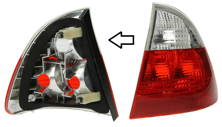 Lampe feu arrière droite BMW 3 E46 - Bloc optique de rechange 1999-2005 berline passager