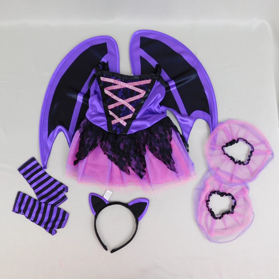 Bailarina Murciélago Niños Pequeños Disfraz de Halloween Talla 3-4 Niño Pequeño Negro-Púrpura #3428 Foto 2 de 4