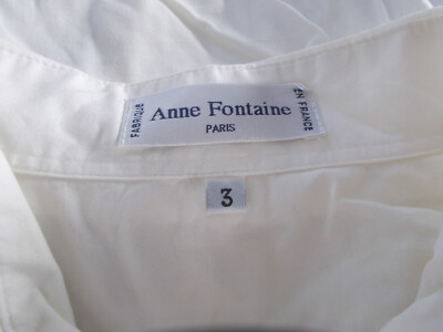 Chemisier Vintage Anne Fontaine Coton Blanc - Taille 38/40, Made In France