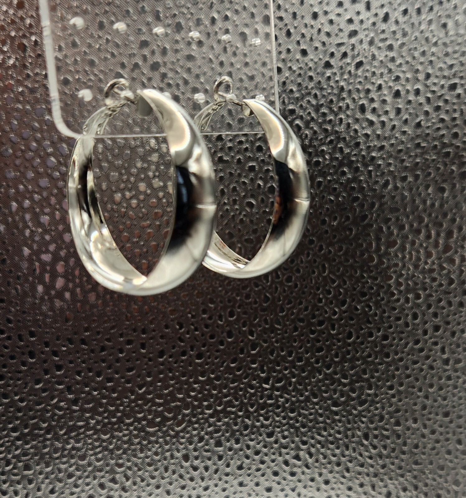 Shiny Silver Hoop Earrings for Women - Elegant & Stylish-image