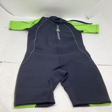 Deep See Wet Suit Black/Lime Green Youth 3XL Nylon Neoprene Ski Surfing NEW