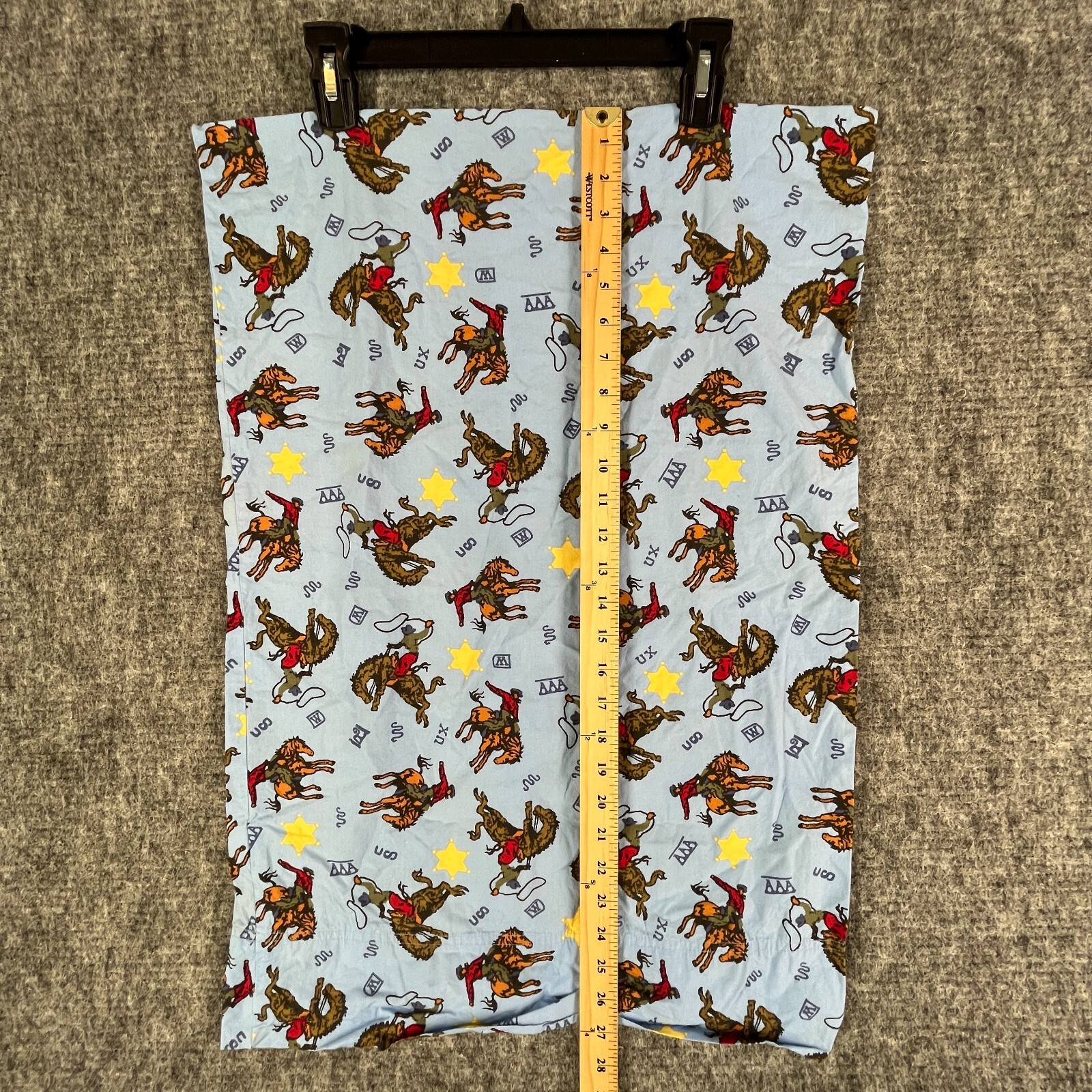 Lands End Pillow Cases 1 Rodeo Cowboy Horse Bronco Cotton Blue eBay