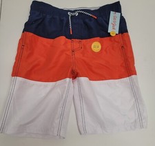 Cat Jack Boys Swim Trunks - BLU/ORG/WHT - size XL 16