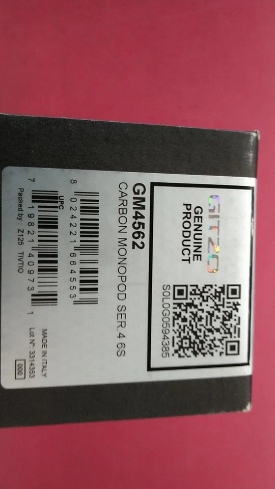 Monopie Gitzo GM4562 Serie 4 Fibra de Carbono con Correa para la Muñeca y Bolsa de Transporte. Foto 3 de 4
