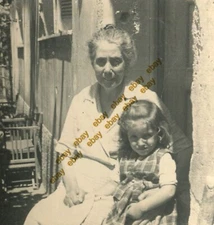 #53218 Greece 1960s. Grandmother & her granddaughter. Photo