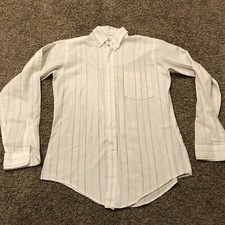 VTG Arrow Brigade Shirt Stripes Long Sleeve Size 15 1/2 Fitted A13