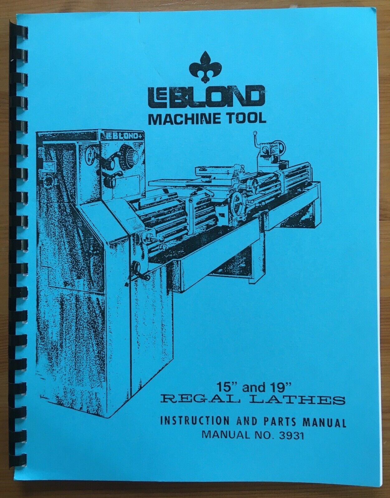 leblond-15-19-regal-lathe-instruction-parts-manual-no-3931-for