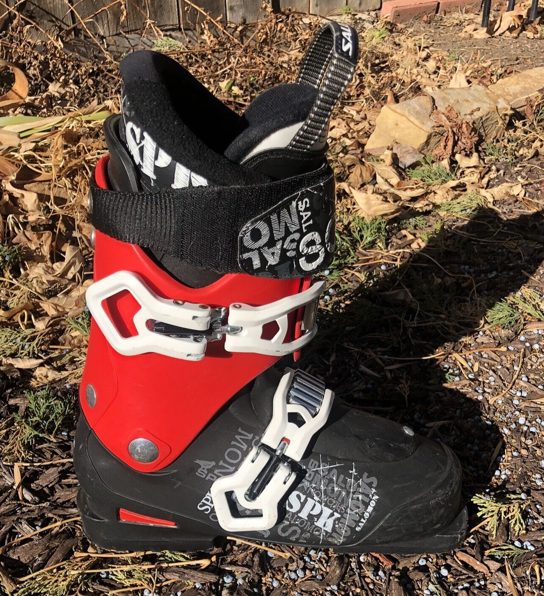 Salomon SPK Kreation Ski Boots Sz 25.5/7.5 USM Blk/Red Downhill