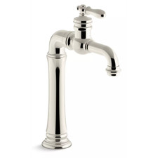 Kohler K-72763-9M-SN Artifacts 1.2 GPM 1-Hole Bathroom Faucet  Drain, Polished