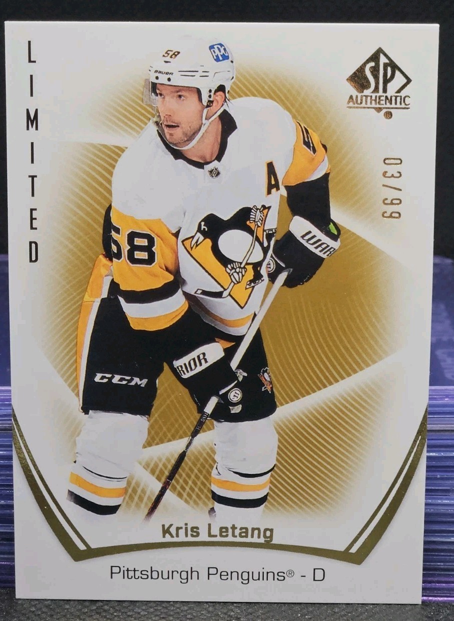 21-22 SP Authentic Kris Letang Gold Limited #/99 🚨🚨🚨 Pittsburgh Penguins 