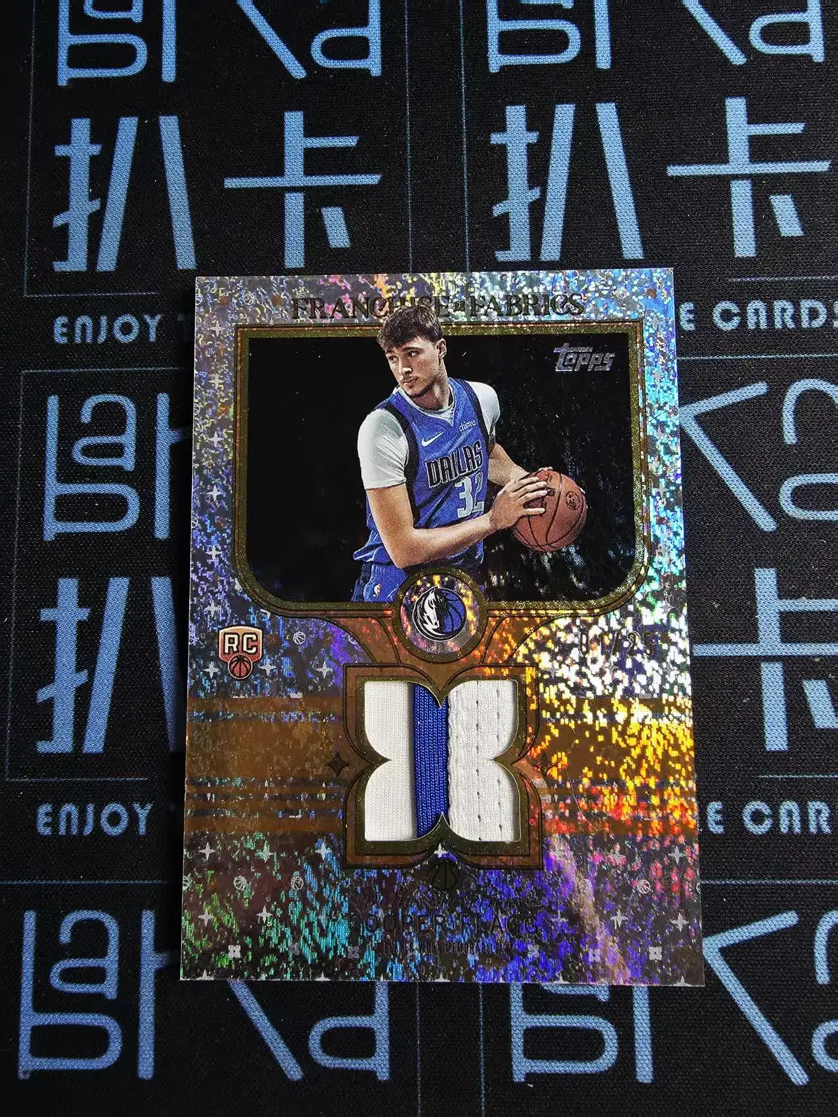 2025 Topps Cooper Flagg Orange Holo Foil 1/25 RC Franchise Fabrics Patch HD