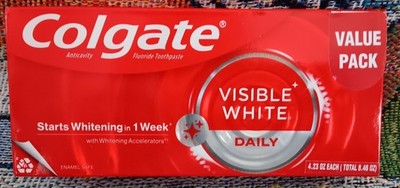 Colgate Visible White Daily Toothpaste  Value Pack 200g+20g