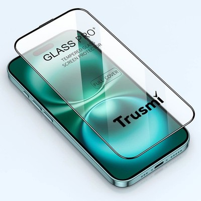 Full Coverage Hartglas für iPhone 17 Pro 16 15 14 13 Trusmi 11D Glas