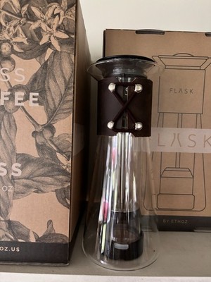 ETHOZ Flask French Press 17 oz Glass Coffee & Tea Maker, Manual
