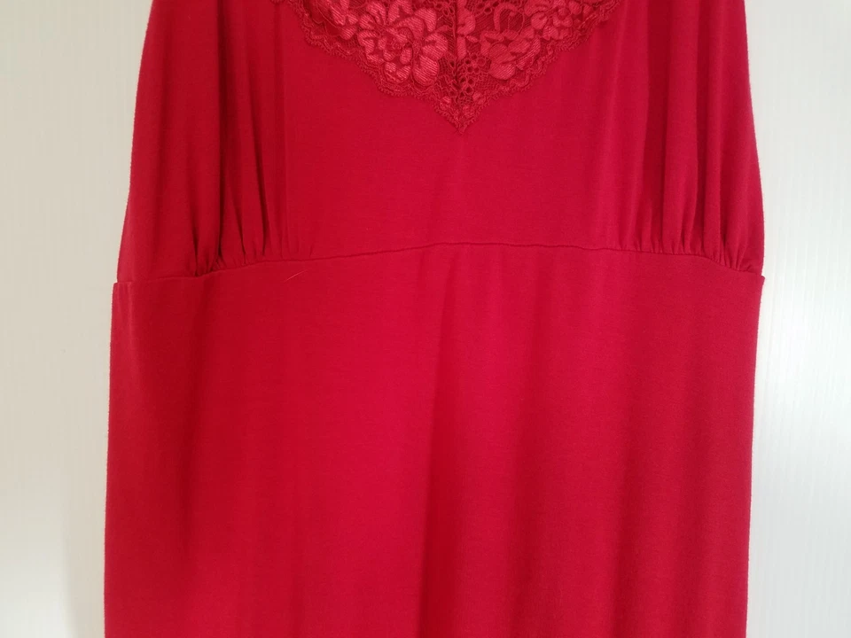 Lane Bryant Cami Camisole Sz 18 20 Red Lace Spaghetti Straps 3798 - Image 3 of 4